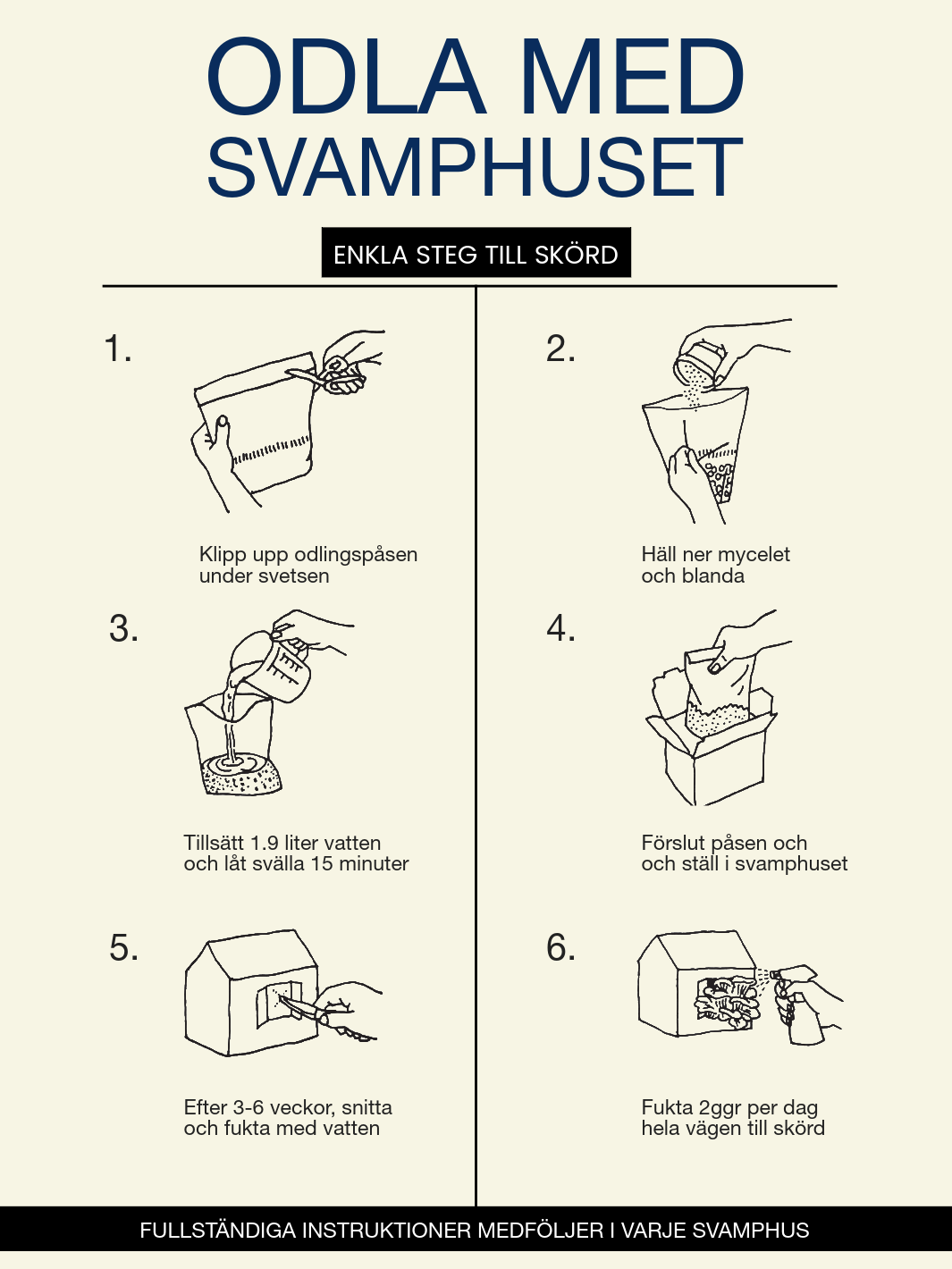 Så odlar du Svamphuset - steg för steg