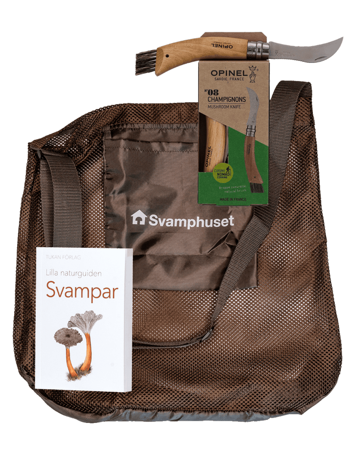 Svampplockar-kit pro – väska, svampkniv & svampbok Svampplockar-kit pro Svamphuset